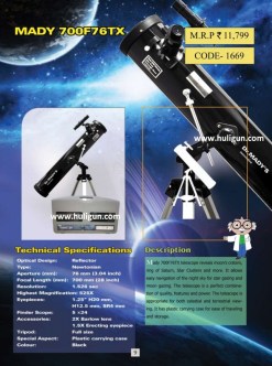 Dr Mady 76AZ Special Edition Reflector Telescope Online India