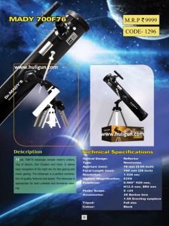 Dr. Mady 76AZ Reflector Telescope 76/700 Good for Beginners