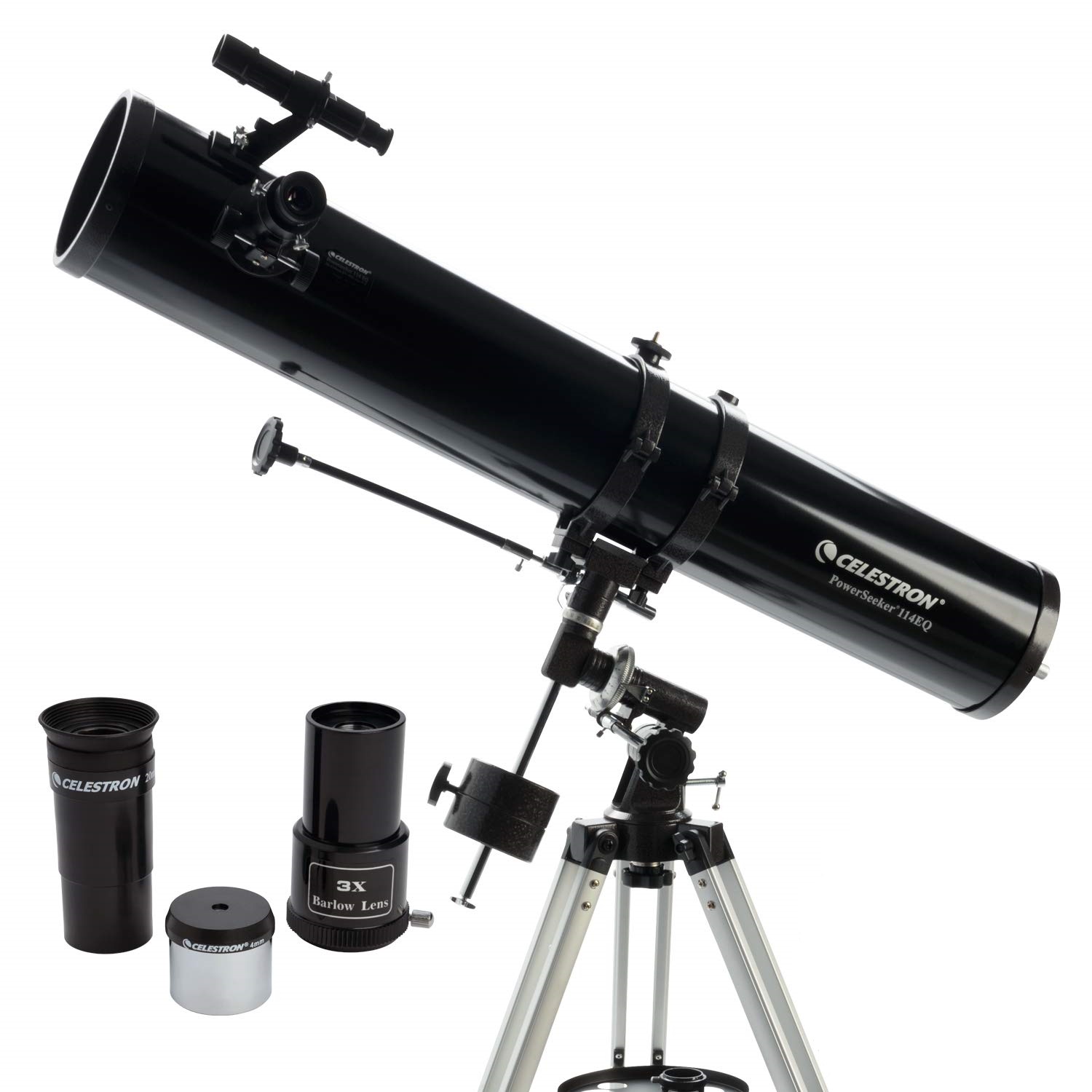 Celestron Powerseeker 114EQ Newtonian Reflector Telescope 21049 1 - Huligun.com Celestron Powerseeker 114EQ Reflector Telescope