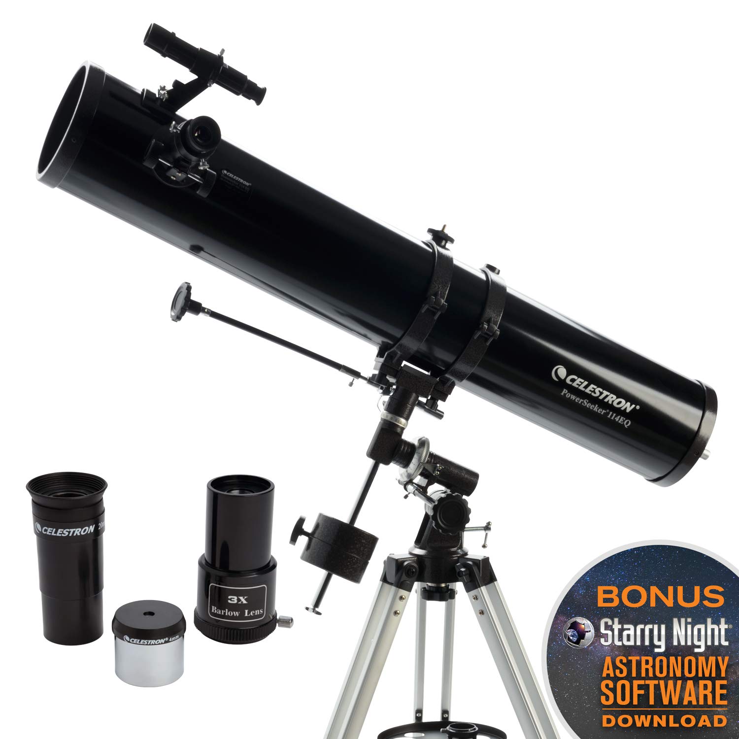 Celestron Powerseeker 114EQ Newtonian Reflector Telescope 21049 5 - Huligun.com Celestron Powerseeker 114EQ 114 EQ Reflector Telescope Buy Online India