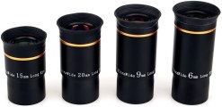 SET of 4 Wide Angle 66 Degrees Eyepieces 6mm 9mm 15mm 20mm (1.25")