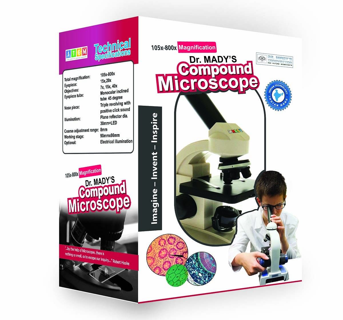 Dr Mady's Compound Microscope 105-800x Magnification! 1 - Huligun.com Dr Mady's Compound Microscope 105-800x Magnification!