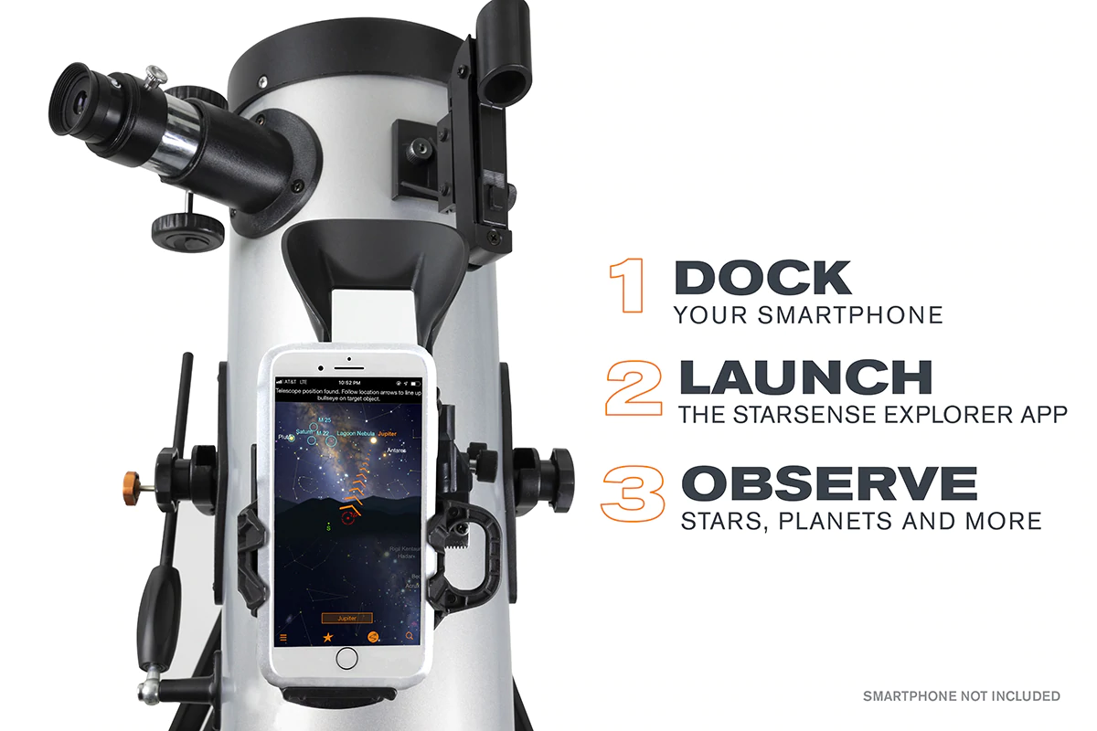 Celestron StarSense Explorer LT 114AZ Smartphone App-Enabled Reflector Telescope 2 - Huligun.com Celestron StarSense Explorer LT 114AZ Smartphone App-Enabled Reflector Telescope - Image 2