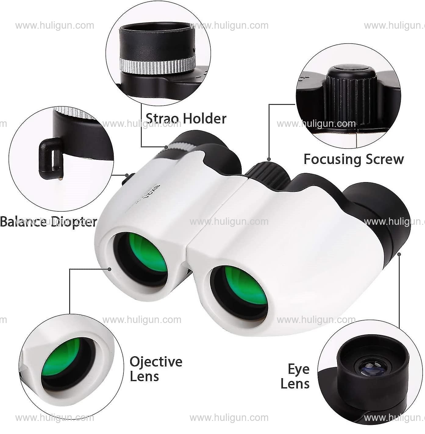 8x21 Reverse Porro Binoculars (Compact & Pocket Sized) 3 - Huligun.com 8x21 Reverse Porro Binoculars (Compact & Pocket Sized) - Image 3