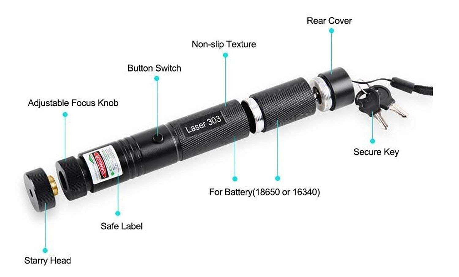 Astronomy Laser for Stargazing (Heavy Duty, Premium) 2 - Huligun.com Astronomy Laser for Stargazing (Heavy Duty, Premium) - Image 2