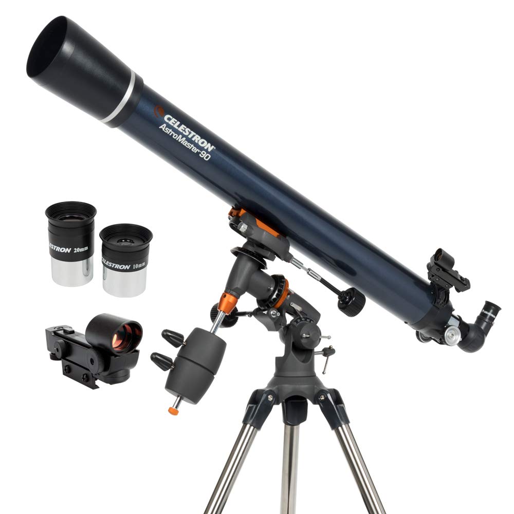 Celestron Astromaster 90EQ Refractor Telescope 1 - Huligun.com Celestron Astromaster 90EQ Refractor Telescope