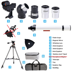 Bestseller 70mm 70AZ Refractor Telescope with Stainless Steel Tripod Heavy Duty Mount and Premium Bag 12 - Huligun.com Bestseller 70mm 70AZ Refractor Telescope with Stainless Steel Tripod Heavy Duty Mount and Premium Bag - Huligun.com