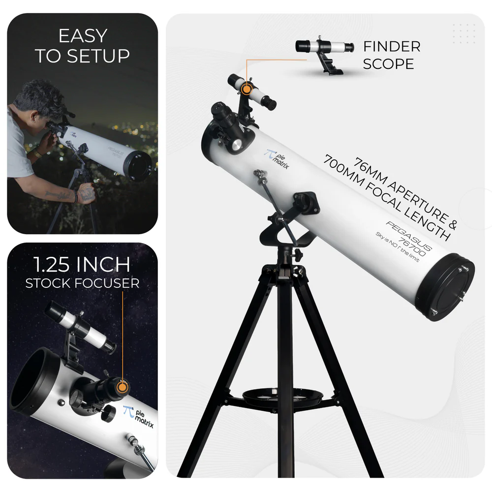 Rent - Pie Matrix Pegasus Reflector Telescope 76700 (Rental) 3 - Huligun.com Rent - Pie Matrix Pegasus Reflector Telescope 76700 (Rental) - Image 3