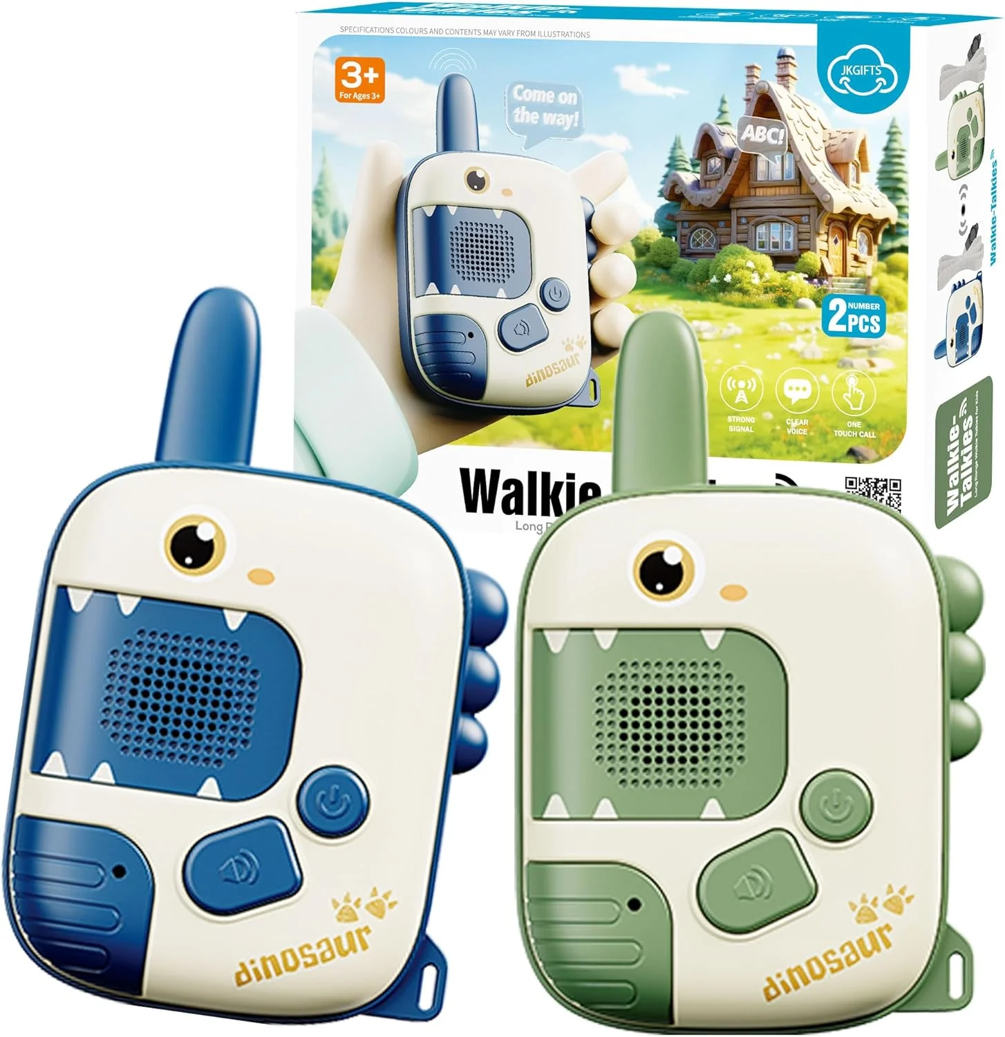Cute Walkie Talkies for Fun Games (Pack of 2) Walky Talky Dinosaur Design 10 - Huligun.com Cute Walkie Talkies for Fun Games (Pack of 2) Walky Talky Dinosaur Design - Image 10