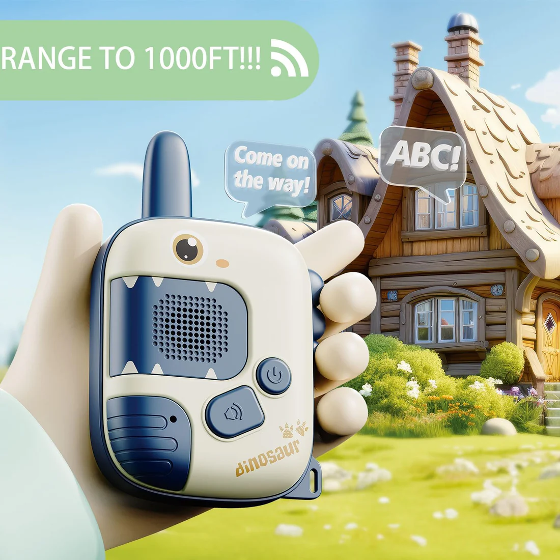Cute Walkie Talkies for Fun Games (Pack of 2) Walky Talky Dinosaur Design 9 - Huligun.com Cute Walkie Talkies for Fun Games (Pack of 2) Walky Talky Dinosaur Design - Image 9