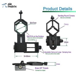 Pie Matrix Universal Phone Adapter for Telescopes Binoculars Spotting Scopes 18 - Huligun.com Pie Matrix Universal Phone Adapter for Telescopes Binoculars Spotting Scopes - Huligun.com