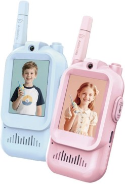 Video Walkie Talkies for Kids Fun Games with Real Video Calling (Pack of 2) with 2.8 Inch Color Display - C Type Rechargeable